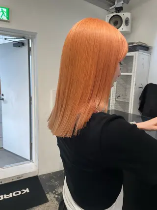 ミディアム カラー ヘアアレンジ 艶ハイトーン/ヘア アレンジAYAKAのヘアスタイル