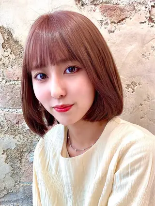 ミディアム カラー パーマ ヘアアレンジ Surpass所属・🌈小顔似合わせ SHIHO🌈のヘアスタイル