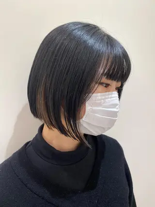 ショート カラー 細めハイライト🩶 ボブ/レイヤーカットのヘアスタイル