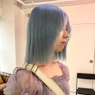 ショート カラー パーマ メンズ 🧨ブリーチー×ボブ レイヤー💎じゅえるのヘアスタイル