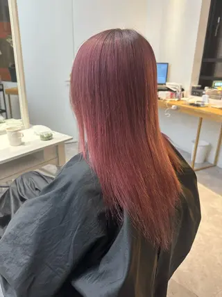 セミロング 韓国ヘア×ハイトーン AYA💫のヘアスタイル