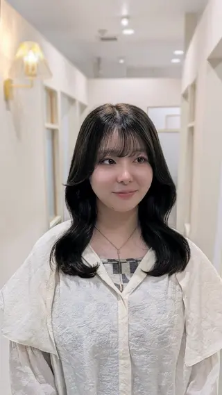 ミディアム 柏駅前/髪質改善/ 韓国/半個室/シモダのヘアスタイル