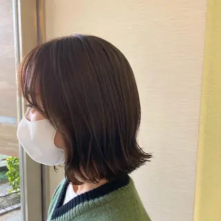 ミディアム 韓国/透明感カラー さなのヘアスタイル