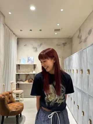 ロング カラー なかやま れいかのヘアスタイル