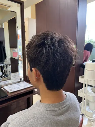 ショート パーマ メンズ AROH men's cut&men's perm 船橋店所属・🧊メンズ特化🧊 高木航希のヘアスタイル