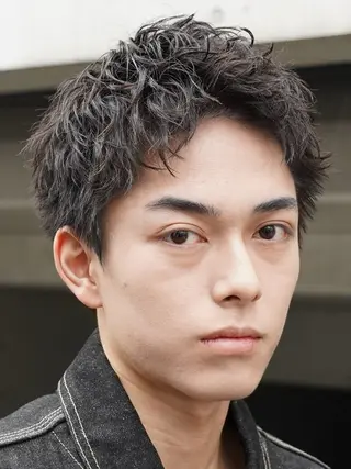ショート パーマ メンズ fifth天神メンズ パーマ職人/山口皓大のヘアスタイル