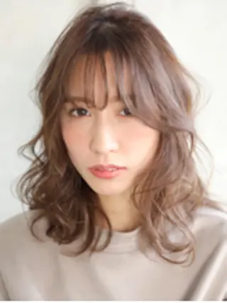 セミロング カラー 『髪ドラ』縮毛矯正！ ナオシ トレス富雄店のヘアスタイル