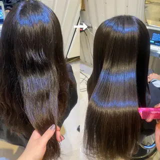 ロング 髪質改善＆トリートメント over hair所沢店所属・韓国風/レイヤー/ 𝑵𝒂𝒏𝒂🩶のヘアスタイル