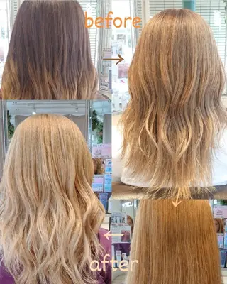 セミロング カラー E Komo hair所属・Wow❕E Komo hair 永井一輝のヘアスタイル