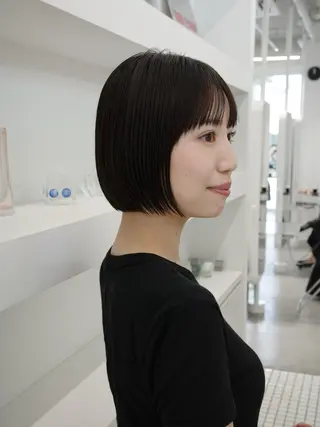 ショート カラー 🌱ぱつっと/ボブ 🌱のヘアスタイル