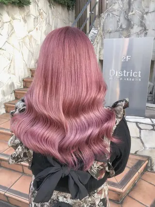 ロング カラー ヘアアレンジ メンズ キッズ 💟Chloe原宿店 🩶ハイトーンのヘアスタイル