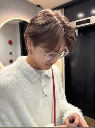 カラー メンズ dao/ミルクティー /ブラウン/ブロンドのヘアスタイル