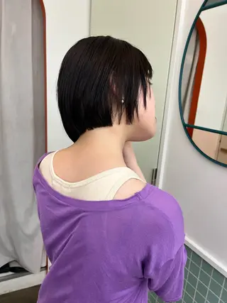 ショート レイヤー/ケアパーマ /ニュアンス/モードのヘアスタイル