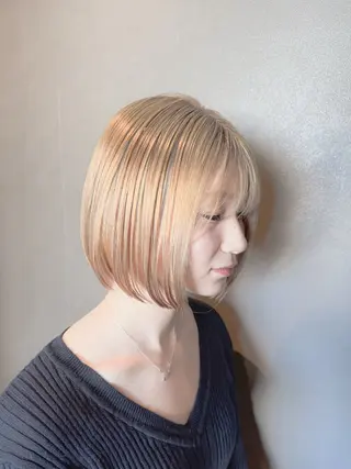 ショート ショート/ボブ ハイトーン❤️原航平のヘアスタイル