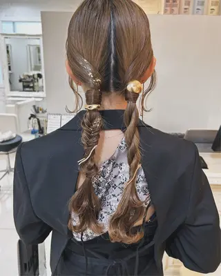 セミロング ヘアアレンジ Noah's　Ark所属・透明感カラー🫧ヘア セット🫧松本菜月の眉毛・アイブロウイメージ