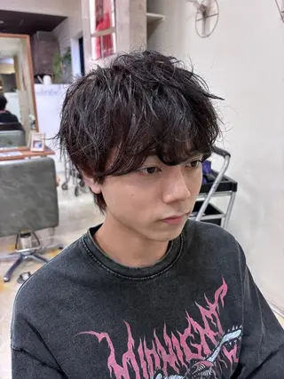 カラー メンズ 大人パーマ特化 心斎橋本町/えざわのヘアスタイル