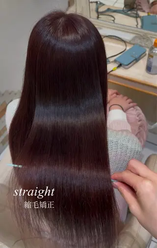 ロング 縮毛矯正🍒韓国風 カラー🎀rikaのヘアスタイル