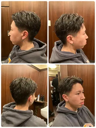 ショート パーマ メンズ BroTokyo Barbershop 銀座店所属・大河 たいがのヘアスタイル