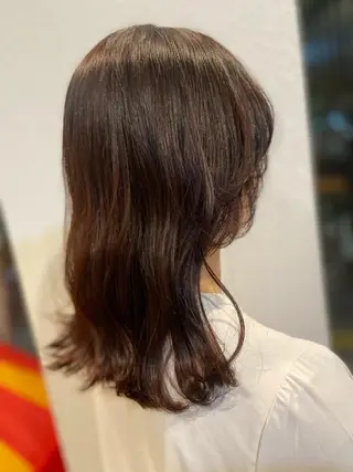 セミロング カラー Olive 南森町店 しもやのヘアスタイル