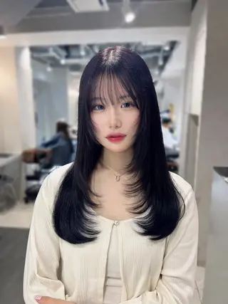 ロング 韓国レイヤー×モテ髪 /MITSUKI🤍のヘアスタイル