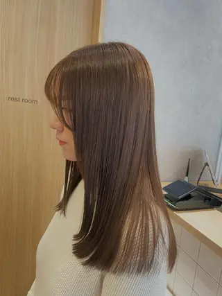 セミロング 女性スタイリスト専門サロン Zina 天神西通り所属・艶髪韓国ヘア MANAMI🎀のヘアスタイル