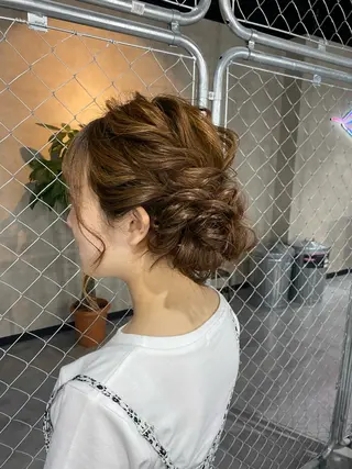 セミロング ヘアアレンジ KISS SWAN所属・大天使 まいめろのヘアスタイル