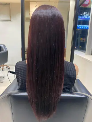 ロング カラー 女性カットモデル 募集　石田沙優美のヘアスタイル