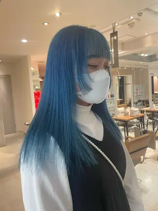 ロング カラー 艶ハイトーン👑♡ NATSUKIのヘアスタイル