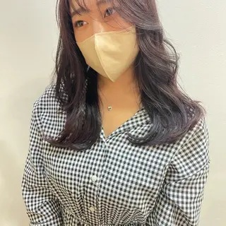 セミロング カラー 馬越 優のヘアスタイル