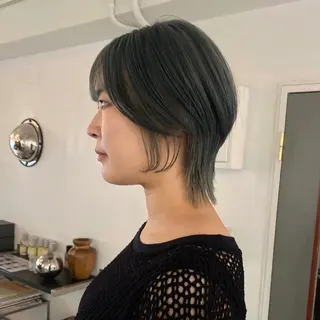 ショート カラー hair salon 束sok所属・ナホ/ハイトーン/ レイヤーカットモデルのヘアスタイル