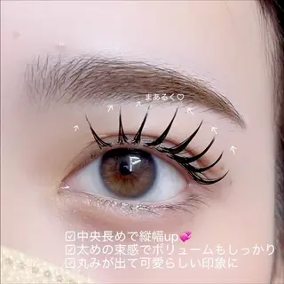 マツエク・マツパ Ren♡梅田┋束感 マツエク┋パリエクのマツエク・マツパデザイン