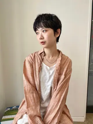 ショート カラー パーマ pole所属・【pole】 minaのヘアスタイル