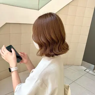 ミディアム カラー 【韓国艶カラー🎀】 添田 菜摘のヘアスタイル