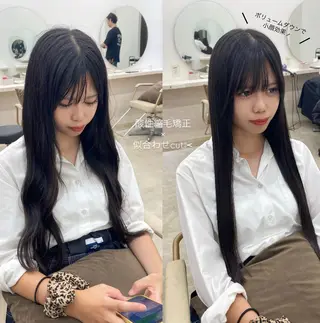 ロング 艶髪/縮毛矯正/ Core mikuaのヘアスタイル