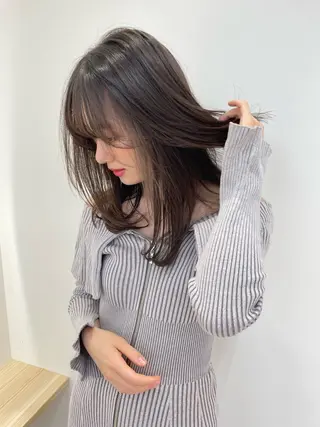 セミロング 透明感カラー 🩰あさのヘアスタイル