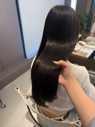 ロング 韓国/透明感カラー 外村さなのヘアスタイル