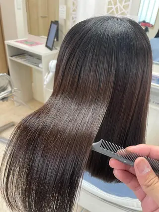 セミロング カラー ケアブリーチ /髪質 改善/古橋圭史郎のヘアスタイル