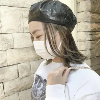 ミディアム カラー EMANON天神所属・Hitomi Ezakiのヘアスタイル