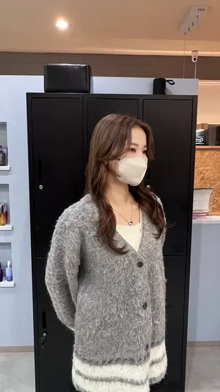 ロング カラー 🫧ケアブリーチ🫧 ✨艶カラーのヘアスタイル