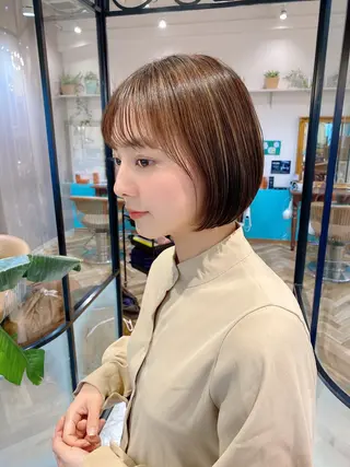 ショート ボブ韓国風レイヤー 髪質改善/畠中ケントのヘアスタイル