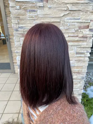 ミディアム カラー 諸岡 玲のヘアスタイル