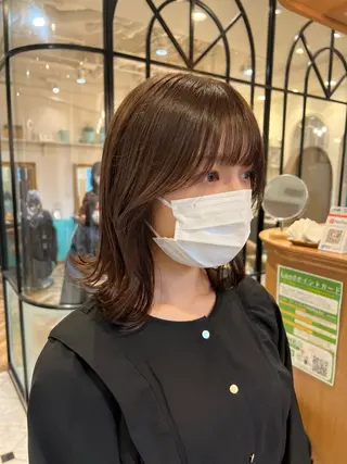 セミロング カラー 🇰🇷韓国レイヤー 錦糸町【北山謙三】のヘアスタイル