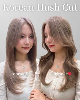 ロング カラー レイヤー/艶カラー 韓国/石戸谷海斗のヘアスタイル