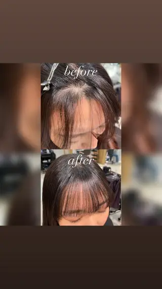 パーマ 🩵縮毛矯正  髪質 改善 ツヤ髪🩵のヘアスタイル