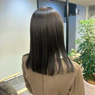 セミロング カラー 🍒サクラ🍒 /透明感カラー/艶髪のヘアスタイル