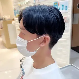 メンズ カラー 渡辺 愛枝/艶カラー🩵のヘアスタイル