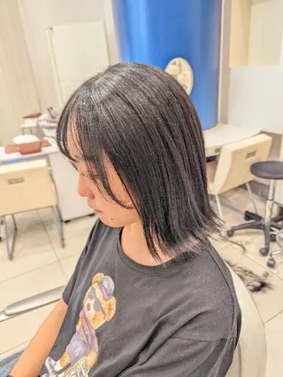 セミロング 骨格補正パーマ◎ 上村保幸のヘアスタイル