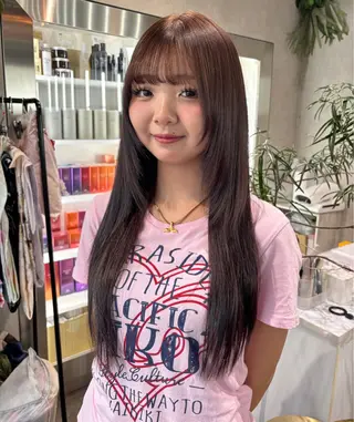 ロング カラー ヘアアレンジ 🩵iona/ハイト ーン/ネイル🌈💖のヘアスタイル