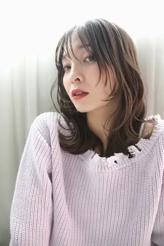 ミディアム 🫧Ayumu🫧 透明感カラー/春日のヘアスタイル
