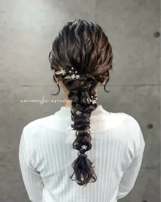 ロング ヘアアレンジ ヘアメイク/髪質改善 🎀Moeri🎀のヘアスタイル